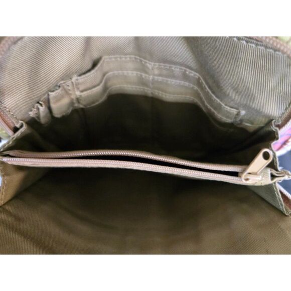 Fossil Brand Floral Print Crossbody Bag Adjustable Strap Multiple Pocket Vintage - Picture 8 of 13